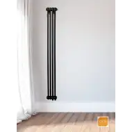 Радиатор Arbonia 2180/4 секции нижнее подключение цвет черный RAL 9005 MATT