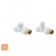 Термостатический и запорный вентили в прямом исполнении, цвет белый RAL 9016 ZV02340001