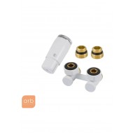 Комплект Schlosser узел нижнего подключения угловой, белый RAL 9016 600800056