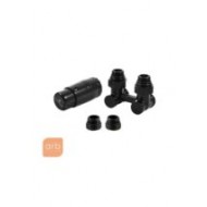 Комплект Schlosser узел нижнего подключения угловой черный RAL 9005 (600800067 Ral 9005)